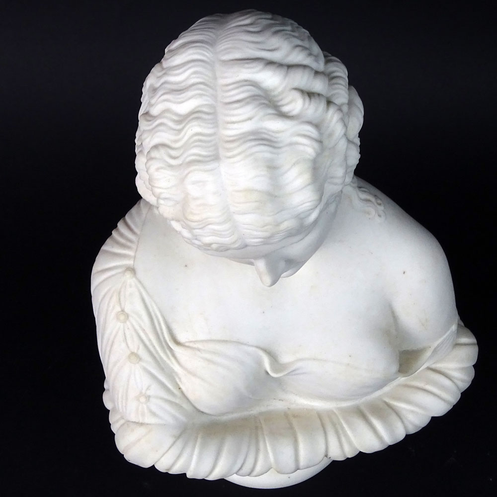 Vintage Parian Bust of a Girl.