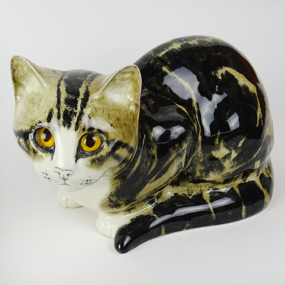 Three (3) Ceramic Winstanley Cats by Mike Hinton with Glass Eyes.