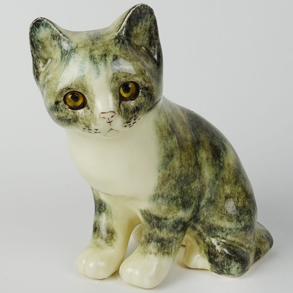 Three (3) Ceramic Winstanley Cats by Mike Hinton with Glass Eyes.