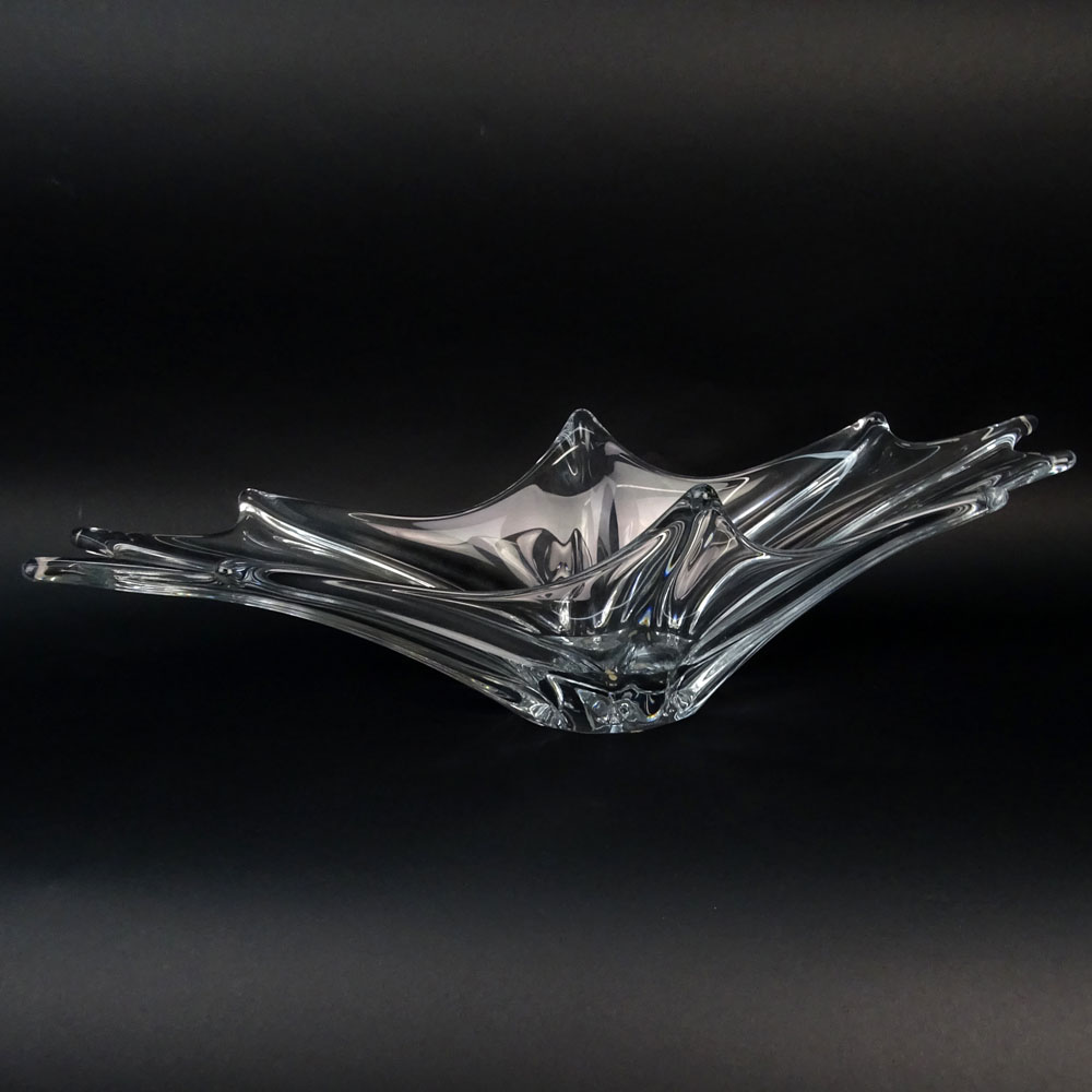 Daum France Crystal Centerpiece Bowl.