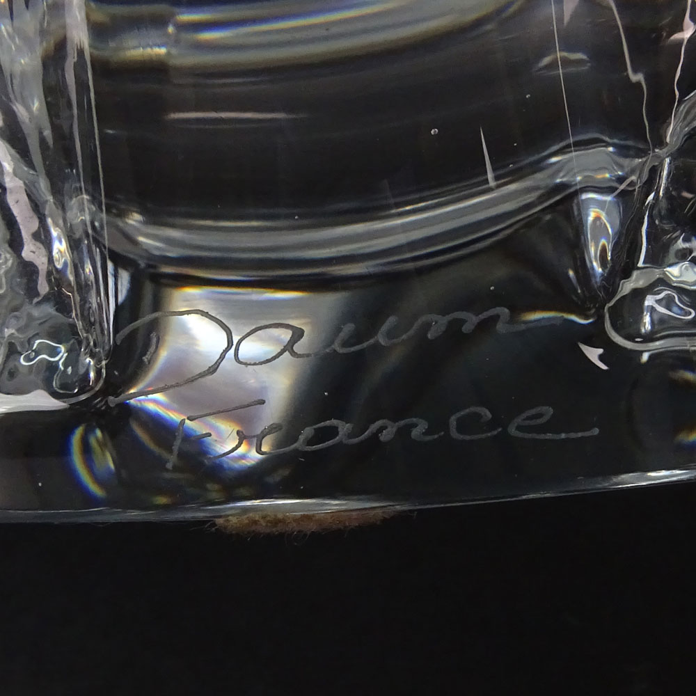 Daum France Crystal Centerpiece Bowl.