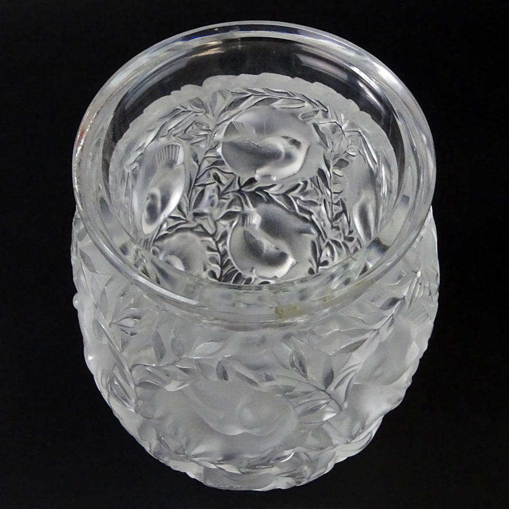 Lalique Crystal "Bagatelle" Vase.