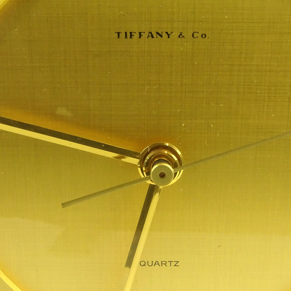 Tiffany & Co. Brass Quartz Clock. Signed Tiffany & Co. Swiss, 2048.