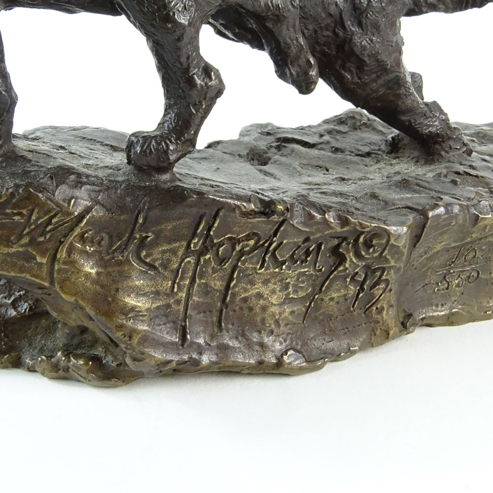 Mark Hopkins, American (20th C) Bronze Sculpture "The Tire Swing" Signed and dated 93. 