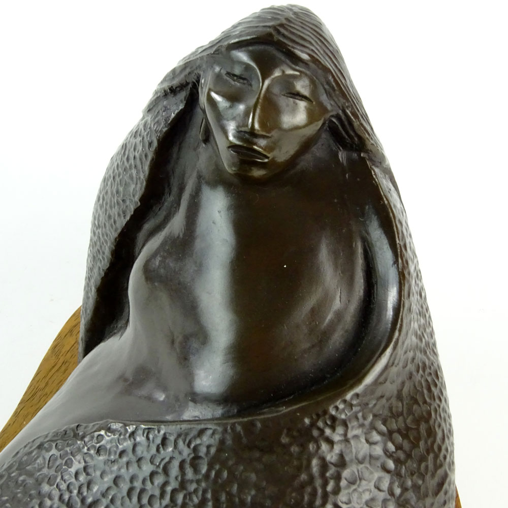 Allan Houser, American (1914-1994) Bronze sculpture "Repose" Signed and dated '79, numbered 13/20. 