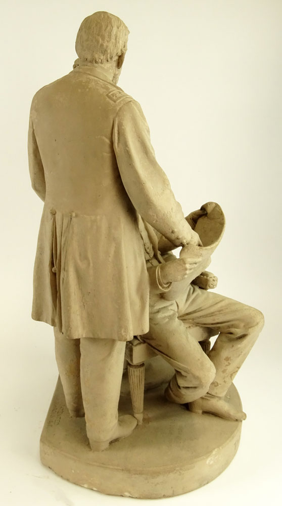 John Rogers (AMERICAN, 1829-1904) Plaster Sculpture.