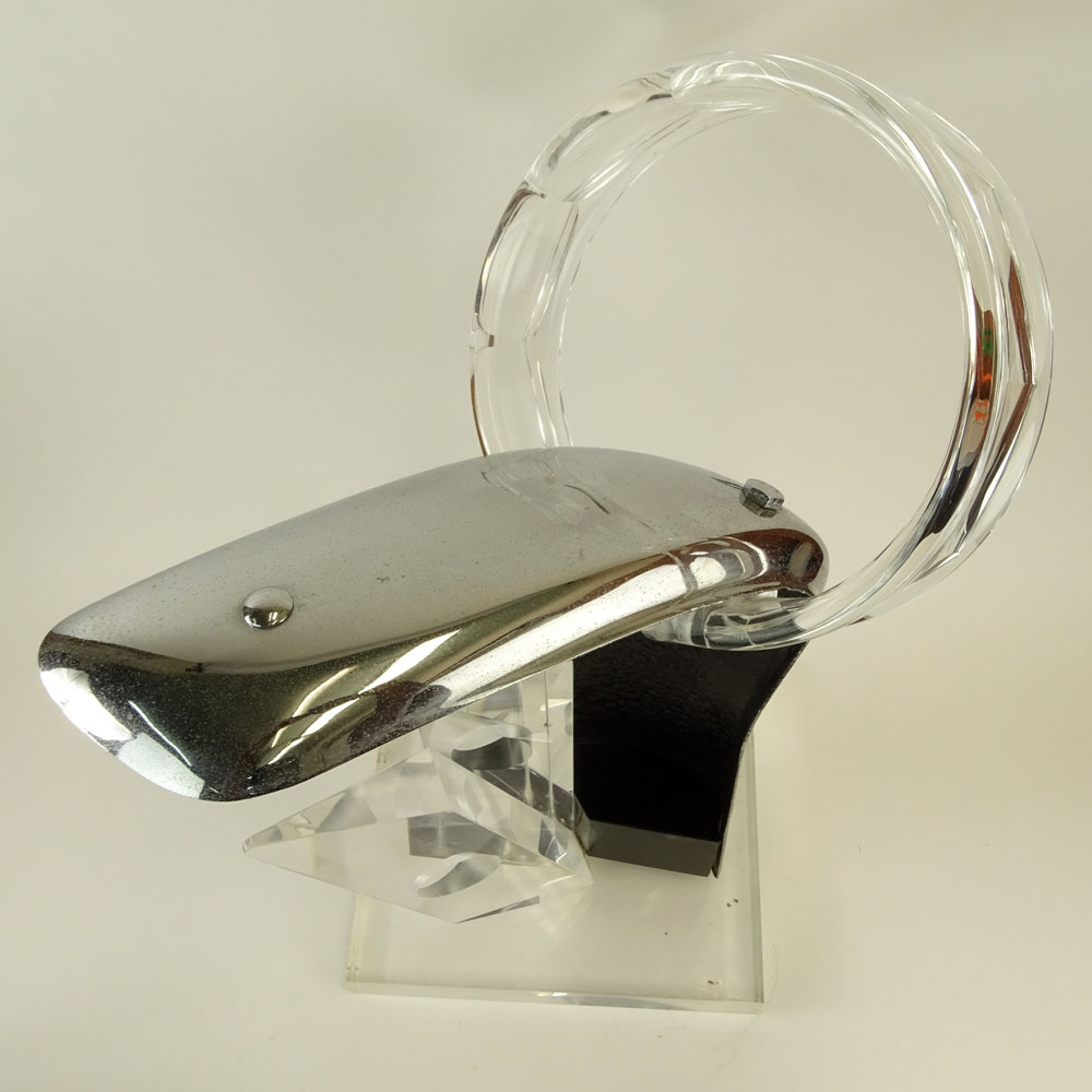 Rona Cutler Mid-Century Modern Lucite and Chrome Sculpture.