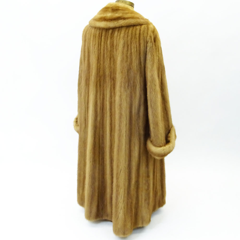 Vintage Full Length Brown Mink Coat.
