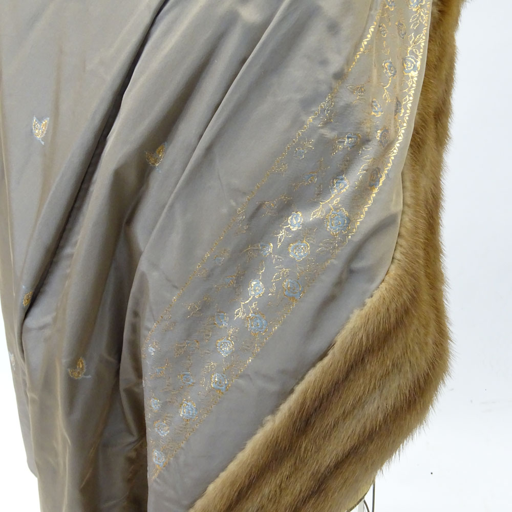 Vintage Full Length Brown Mink Coat.