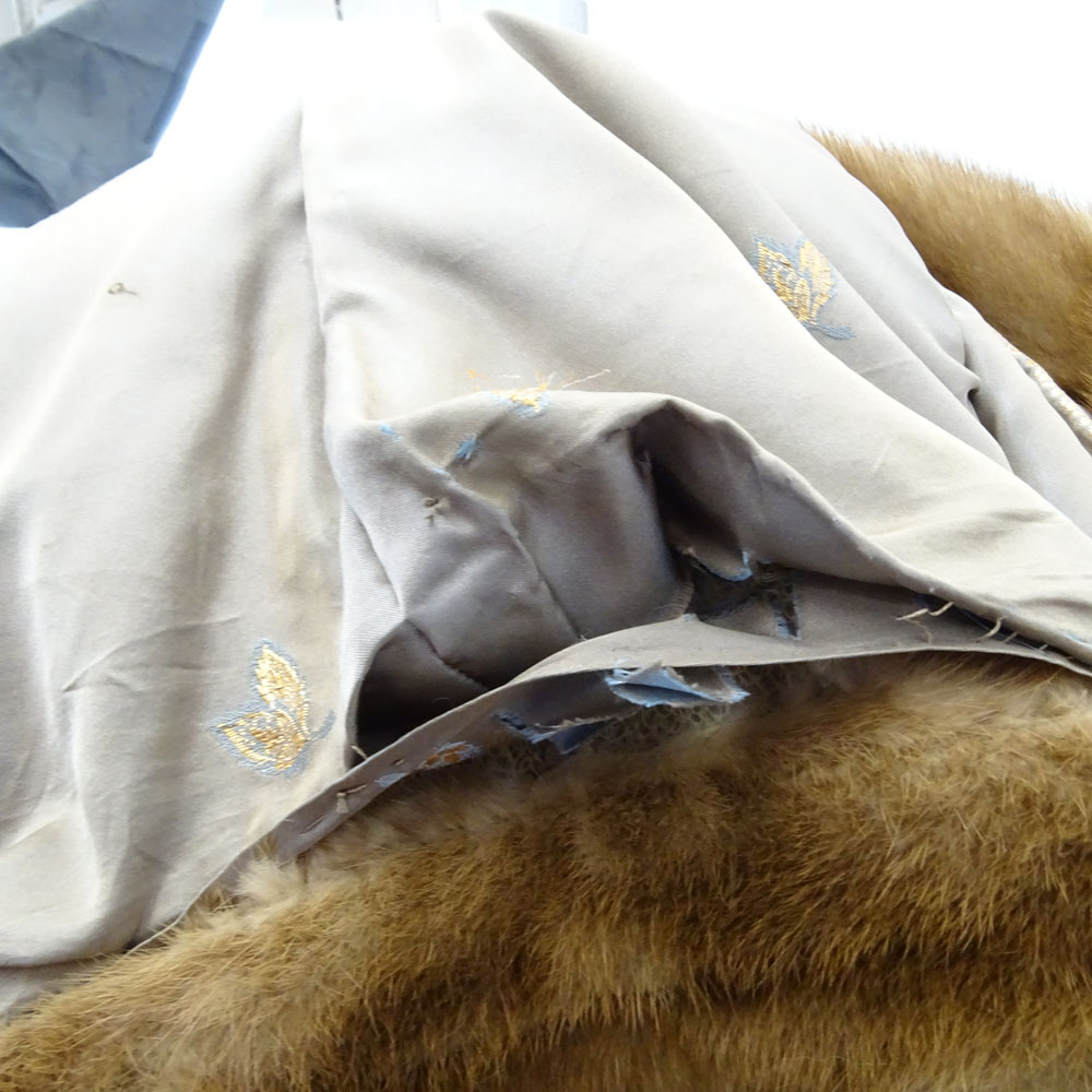 Vintage Full Length Brown Mink Coat.