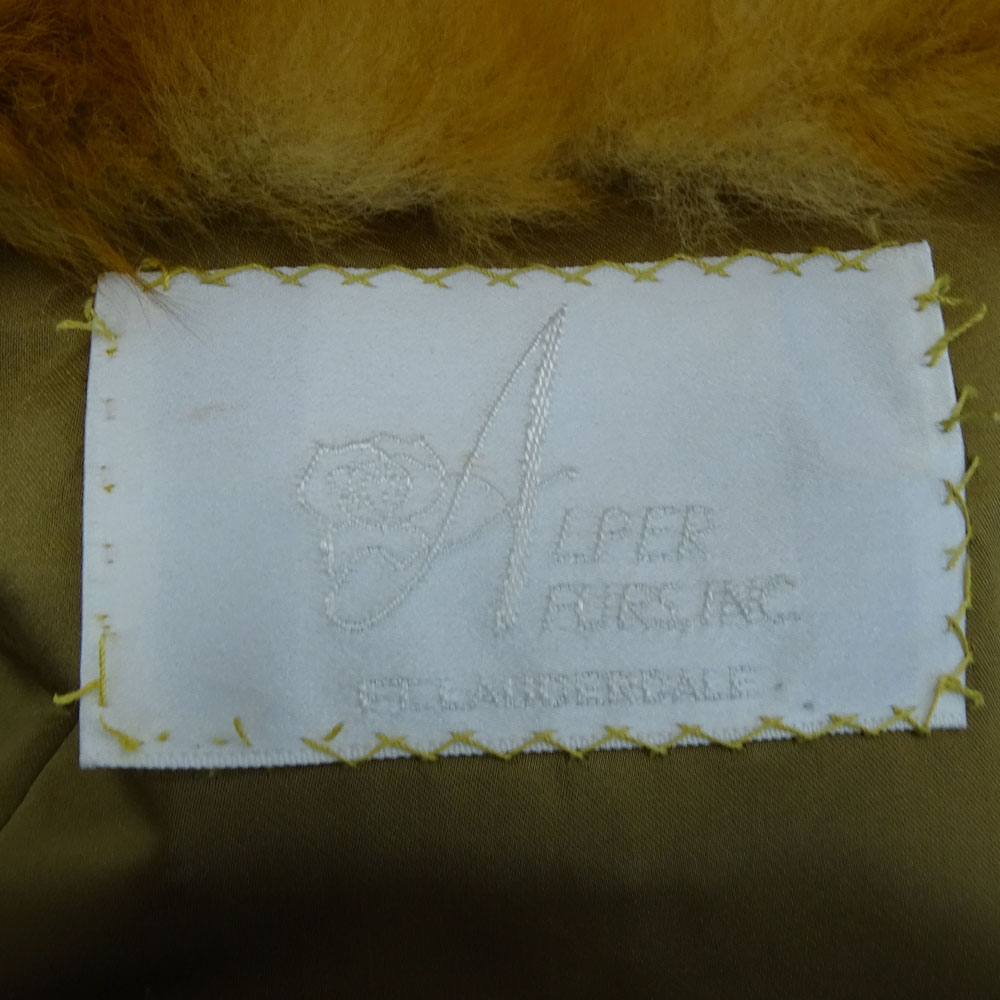 Retro 3/4 Length Red Fox Coat. Lined.