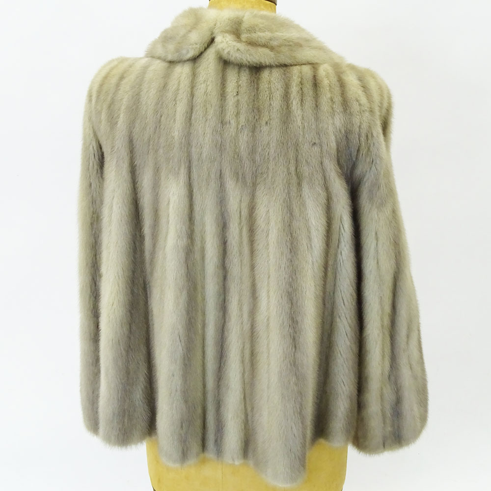 Vintage Silver Mink Jacket. Lined.