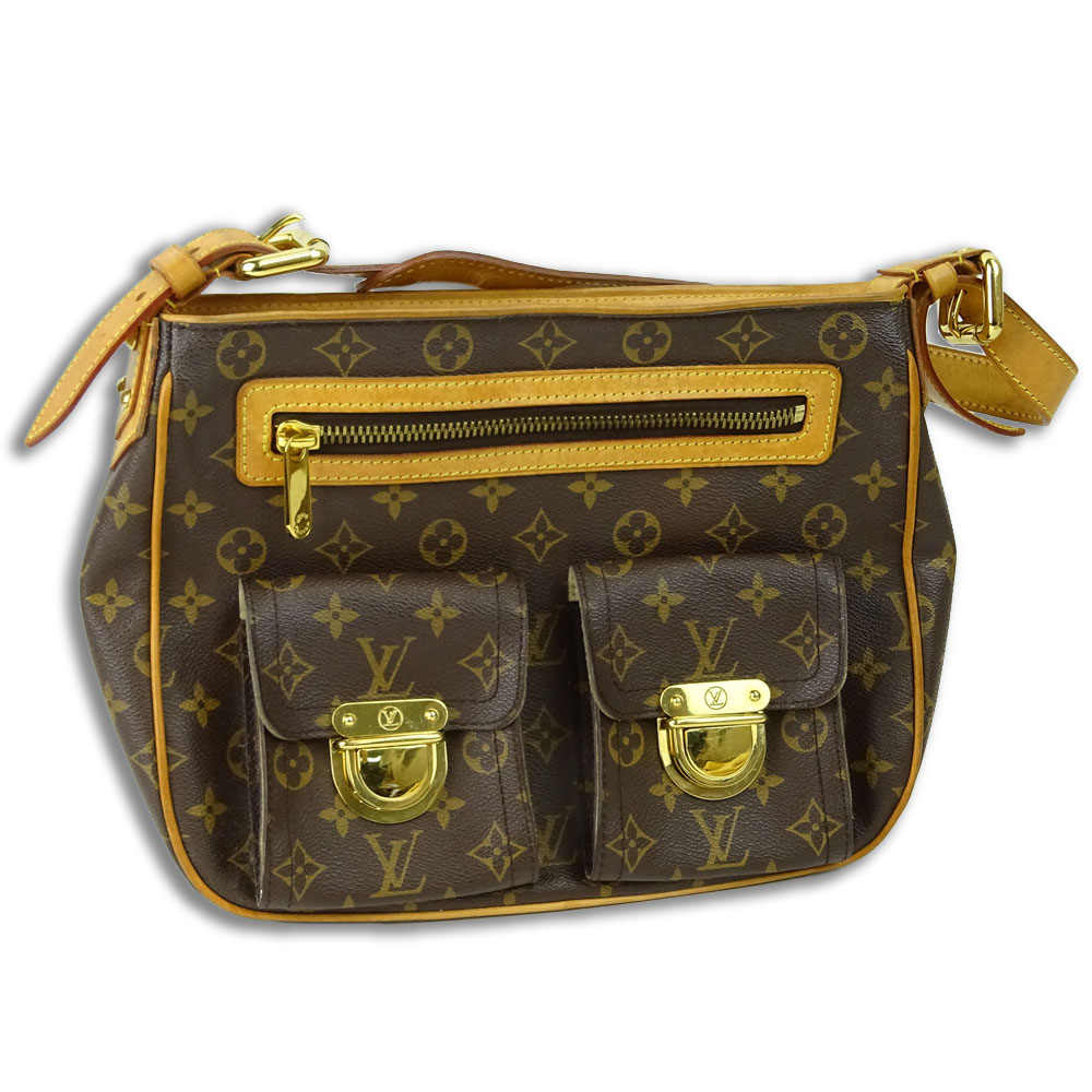 Louis Vuitton Monogrammed Leather Hobo Shoulder Bag.