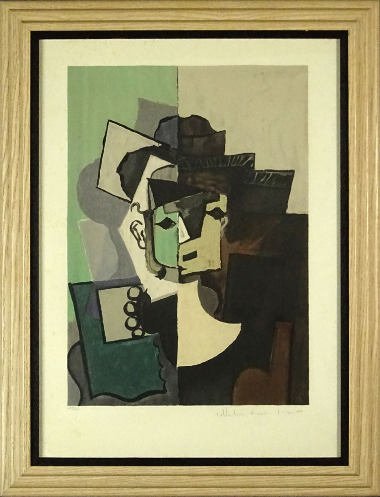 after: Pablo Picasso Spanish (1881-1973)  A Numbered Edition Lithograph.  "Portrait de Femme" Circa 1972. Estate Lithograph.