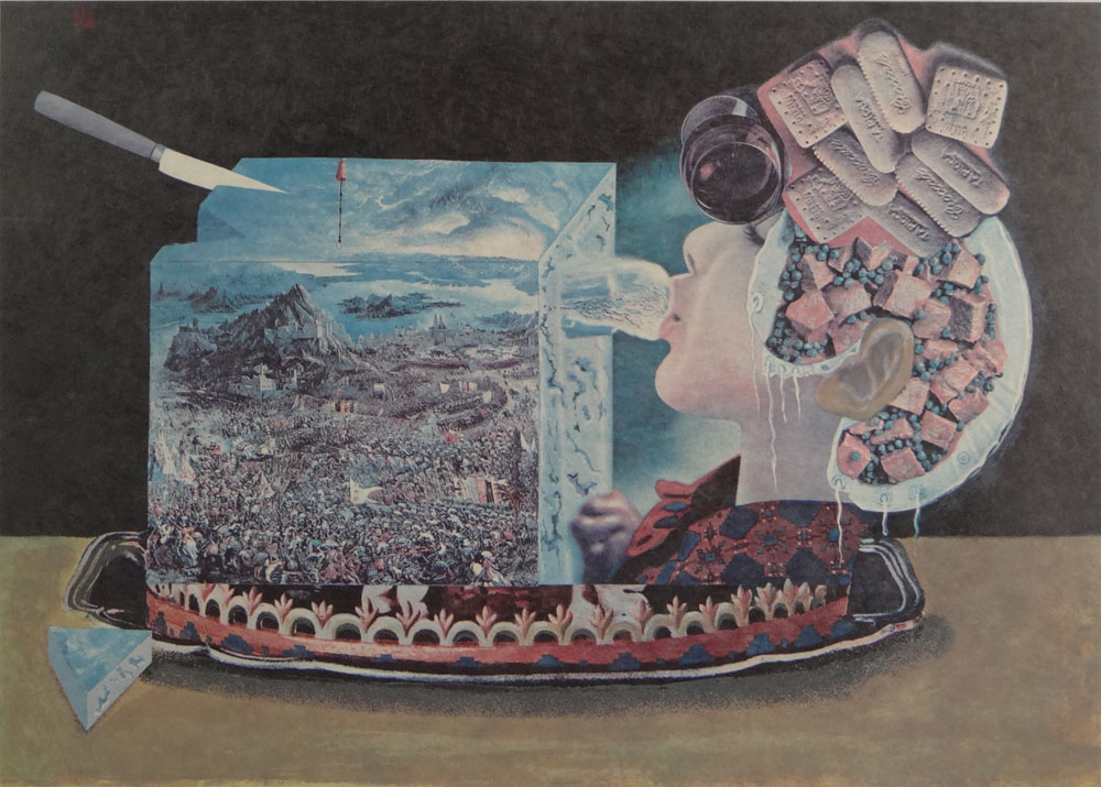Salvador Dali Spanish (1904-1989) Limited Edition Color Lithograph on Rives Paper from the "Les Diners de Gala" Suite. 