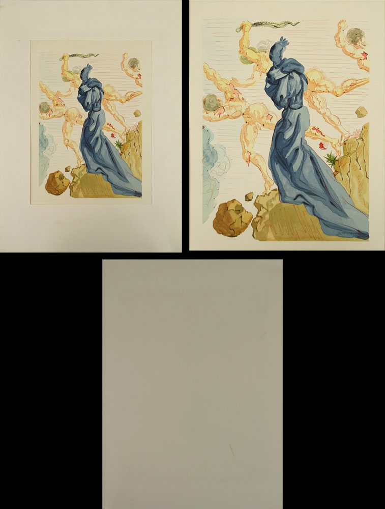 after: Salvador Dali, Spanish (1904-1989) Set of Four (4) Hand Colored Prints.