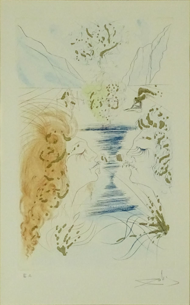 Salvador Dalí (Spanish 1904-1989) Let him Kiss me, Song of Songs of Solomon's .