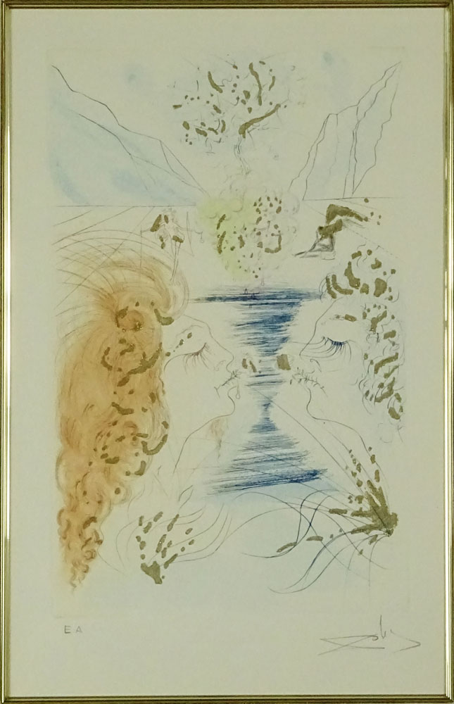 Salvador Dalí (Spanish 1904-1989) Let him Kiss me, Song of Songs of Solomon's .