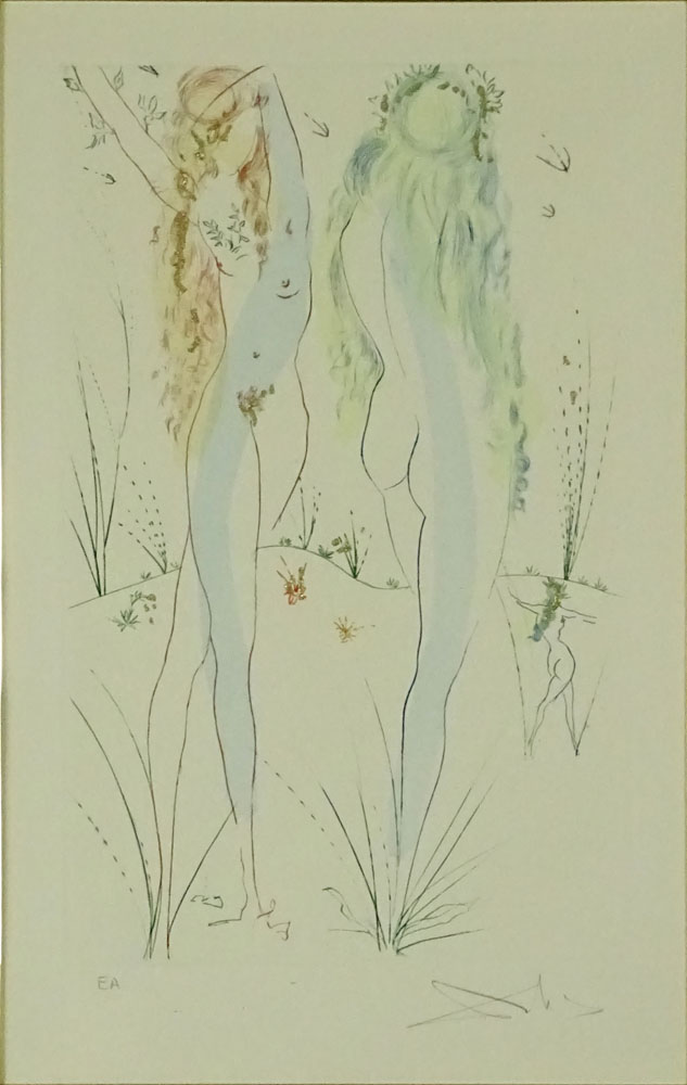 Salvador Dalí (Spanish 1904-1989) Return, return Shulamite, Songs of Songs of Solomon's Lithograph.