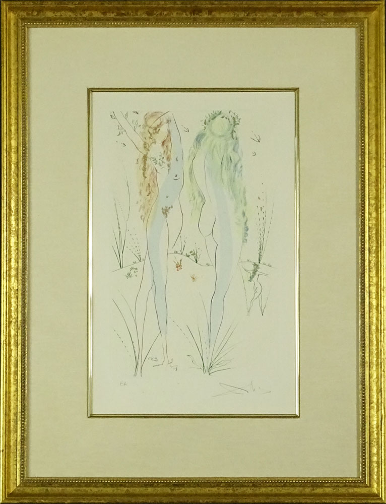 Salvador Dalí (Spanish 1904-1989) Return, return Shulamite, Songs of Songs of Solomon's Lithograph.