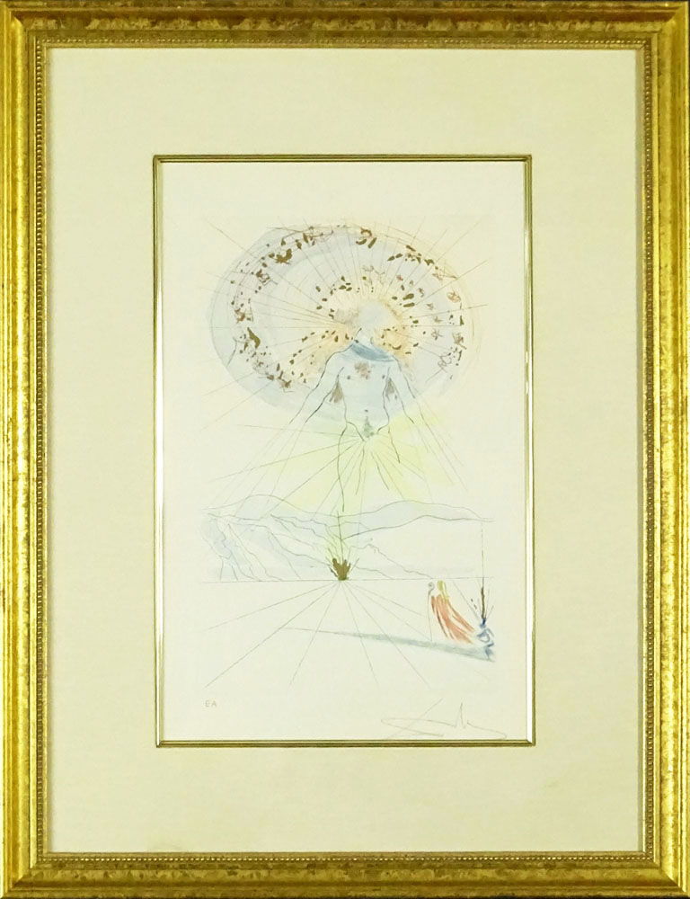 Salvador Dalí (Spanish 1904-1989) the Bridegroom, Songs of Songs of Solomon's Lithograph. 