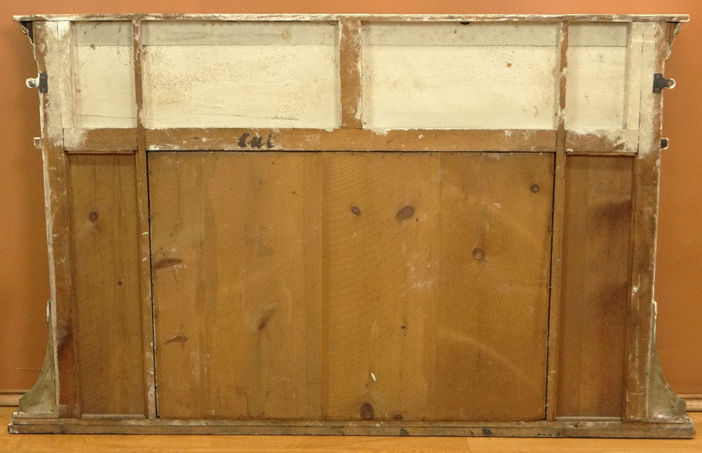 19th Century Carved and Gilt Gesso Over-Mantle Mirror. English or American Made.