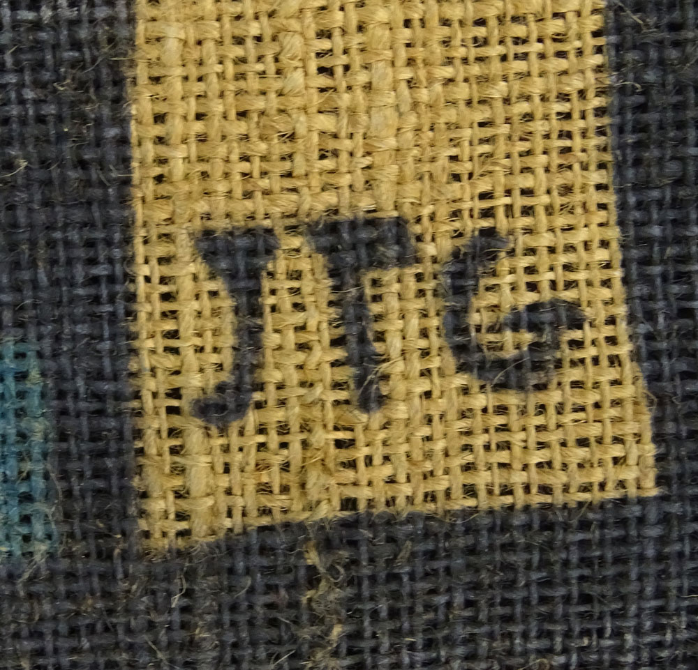 after: Joaquín Torres-García, Uruguayan (1874-1949) Paint on Burlap "Uruguay".