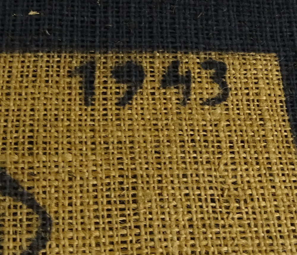 after: Joaquín Torres-García, Uruguayan (1874-1949) Paint on Burlap "Uruguay".