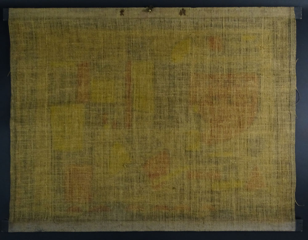 after: Joaquín Torres-García, Uruguayan (1874-1949) Paint on Burlap "Uruguay".