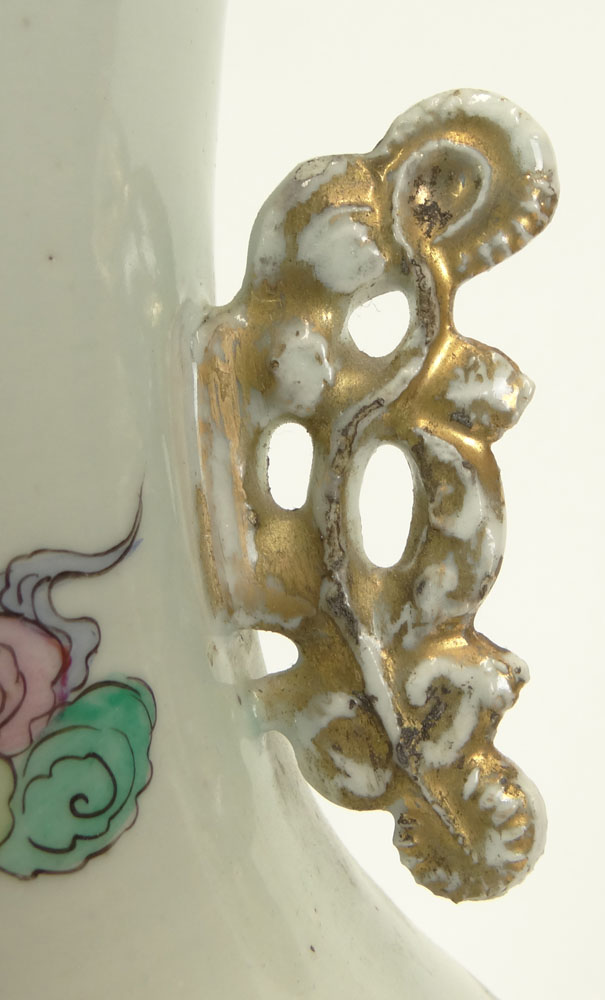 19/20th Century Chinese Famille Rose Porcelain Baluster Vase.
