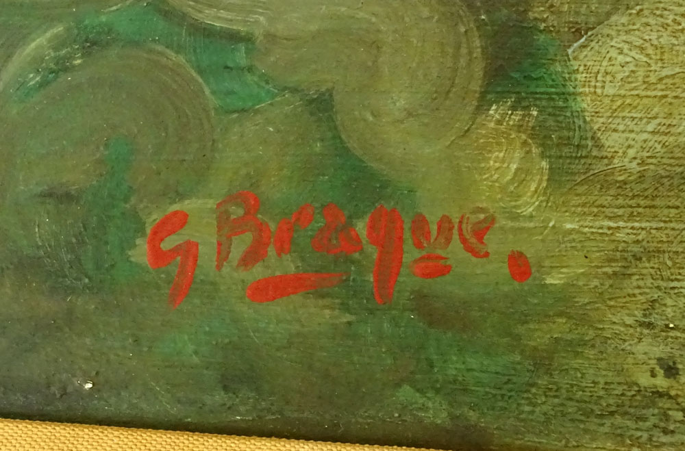 attributed to: Georges Braque, French (1882-1963) Oil on Cardboard "Le Homard"