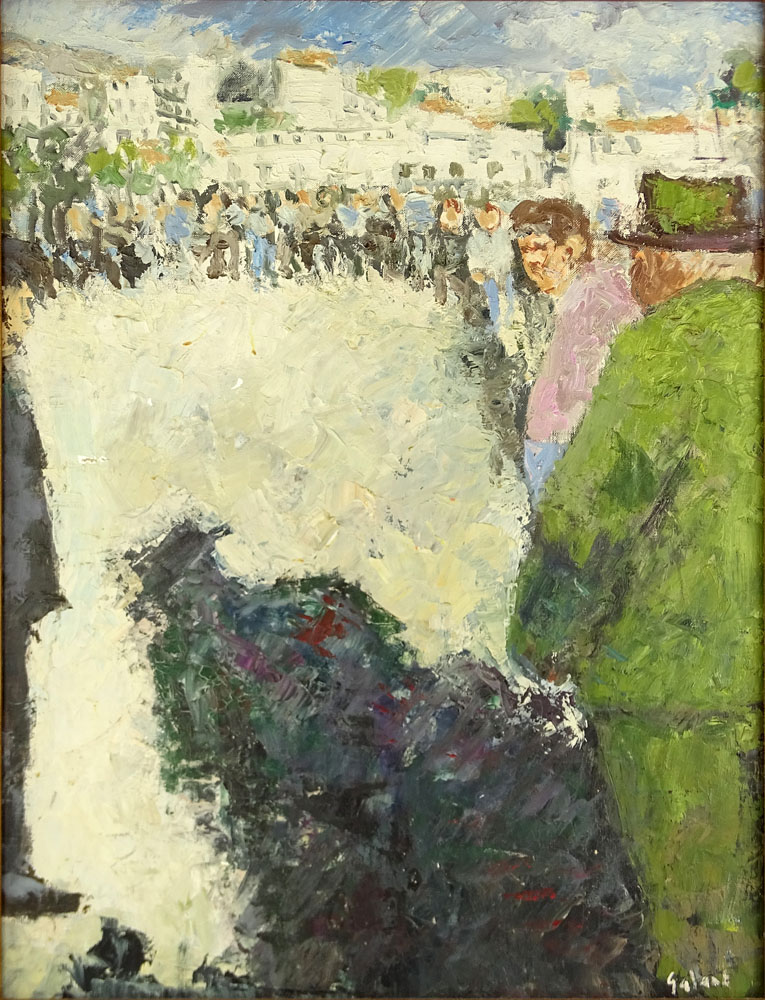 Rene Galant, French (1914-1997) oil on canvas "La Pentaque a Cannes". 