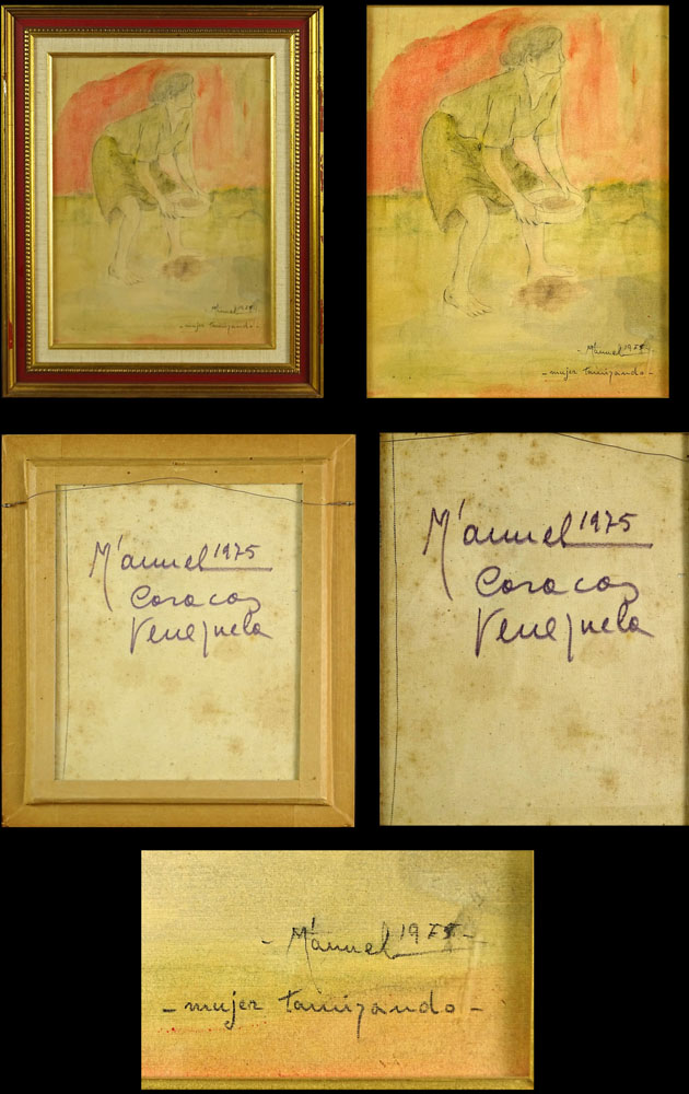 Manuel Bordogna, Spanish (20th C). Collection of Seven (7) 1960-70's Gouaches. 