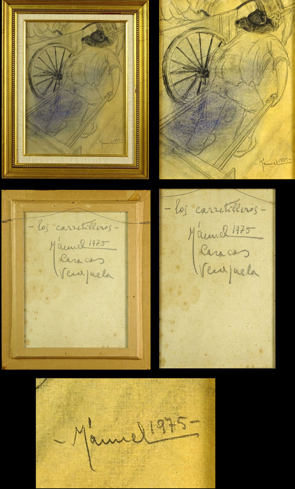 Manuel Bordogna, Spanish (20th C). Collection of Seven (7) 1960-70's Gouaches. 