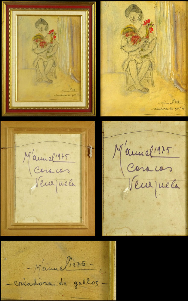 Manuel Bordogna, Spanish (20th C). Collection of Seven (7) 1960-70's Gouaches. 