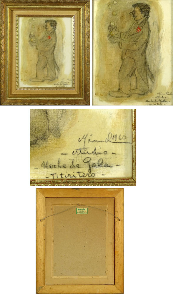 Manuel Bordogna, Spanish (20th C). Collection of Seven (7) 1960-70's Gouaches. 