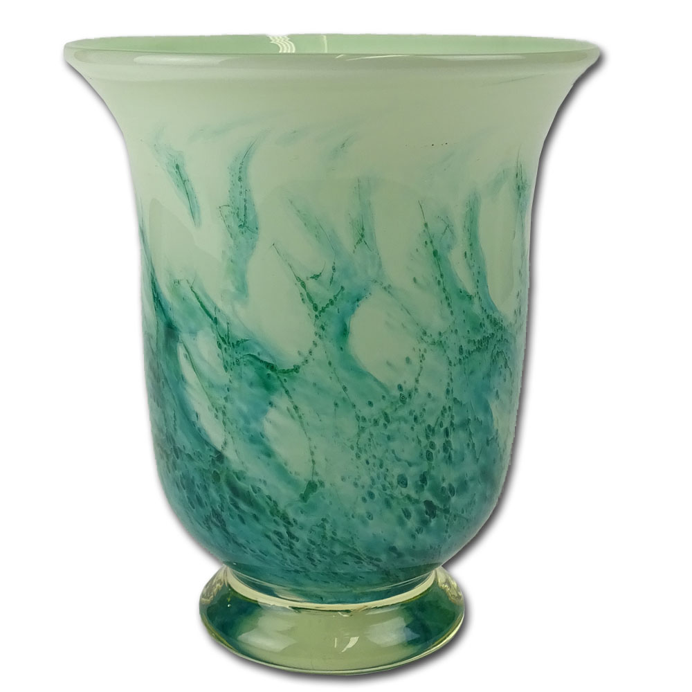 Vintage Art Glass Vase. Possibly Murano. Cut pontil bottom.