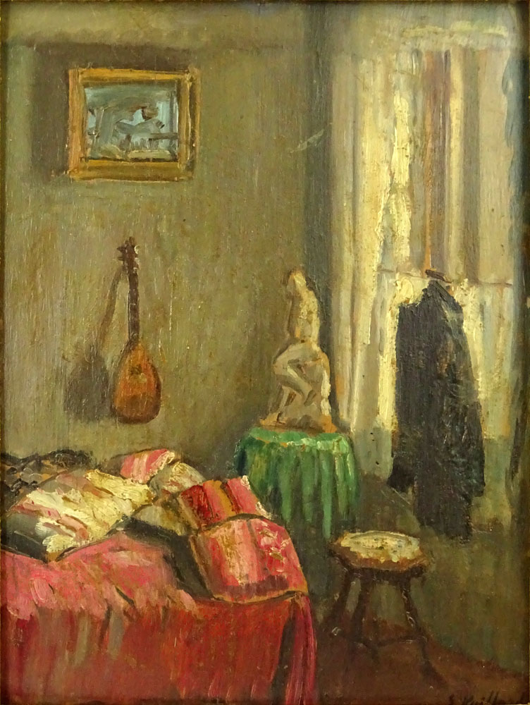 after: Edouard Vuillard, French (1868-1940) Double Sided Oil on panel. 