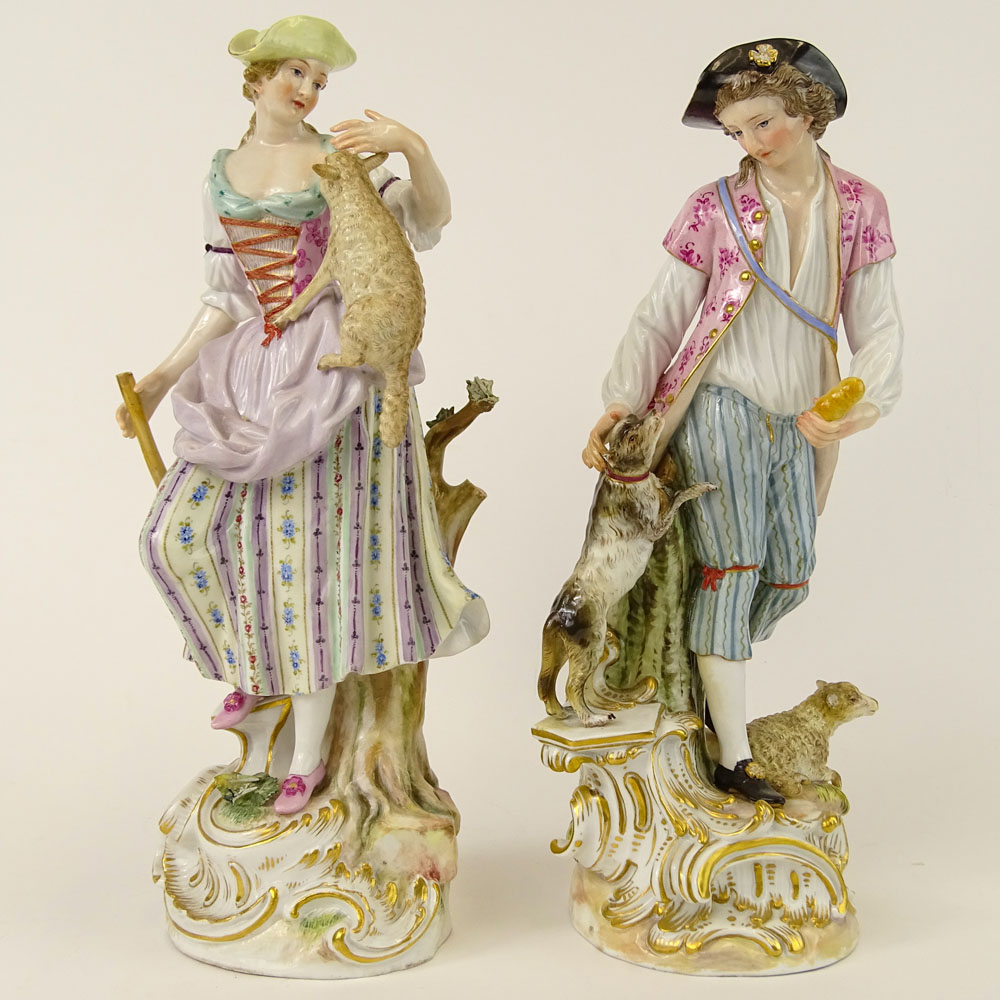 Two Vintage Meissen Porcelain Figures.