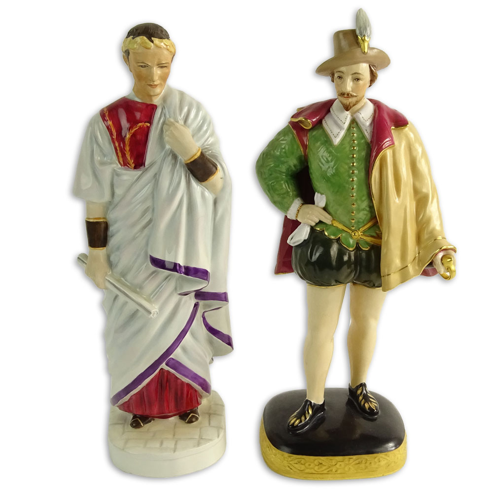 Collection of Two (2) English Porcelain Figurines. One, Coalport "Julius Caesar"