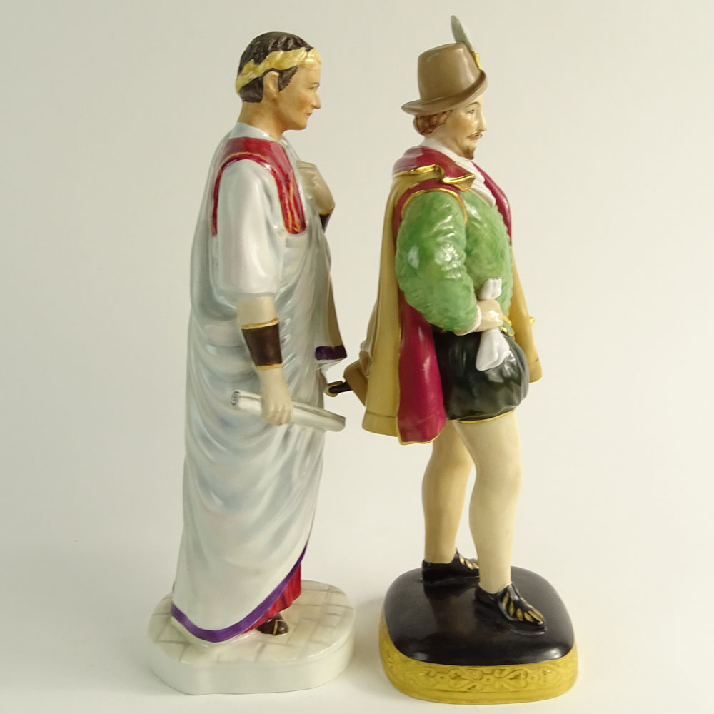 Collection of Two (2) English Porcelain Figurines. One, Coalport "Julius Caesar"