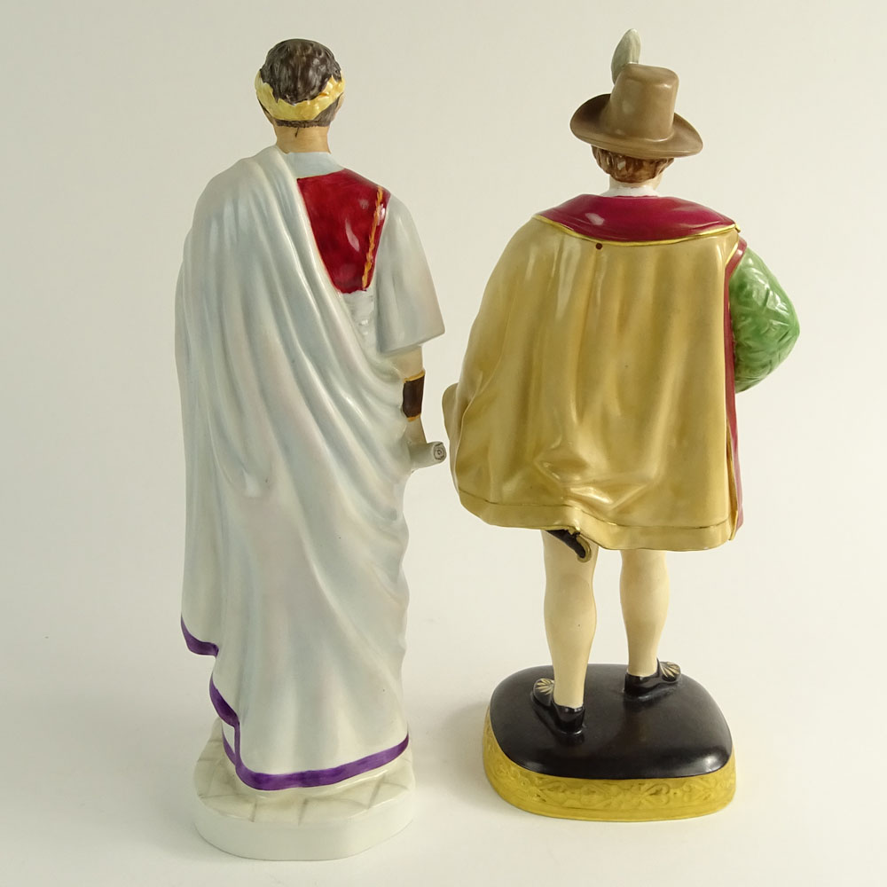 Collection of Two (2) English Porcelain Figurines. One, Coalport "Julius Caesar"