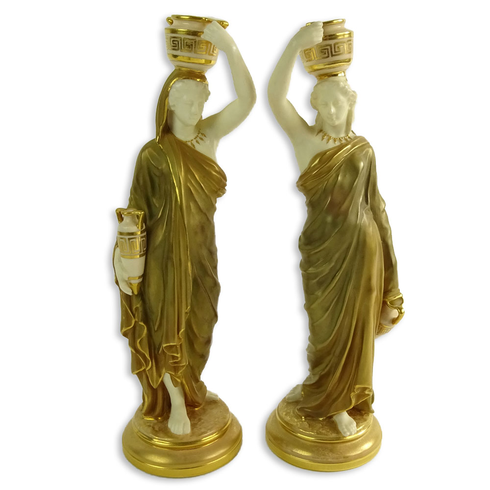 Pair of Royal Worcester Classical Figures.