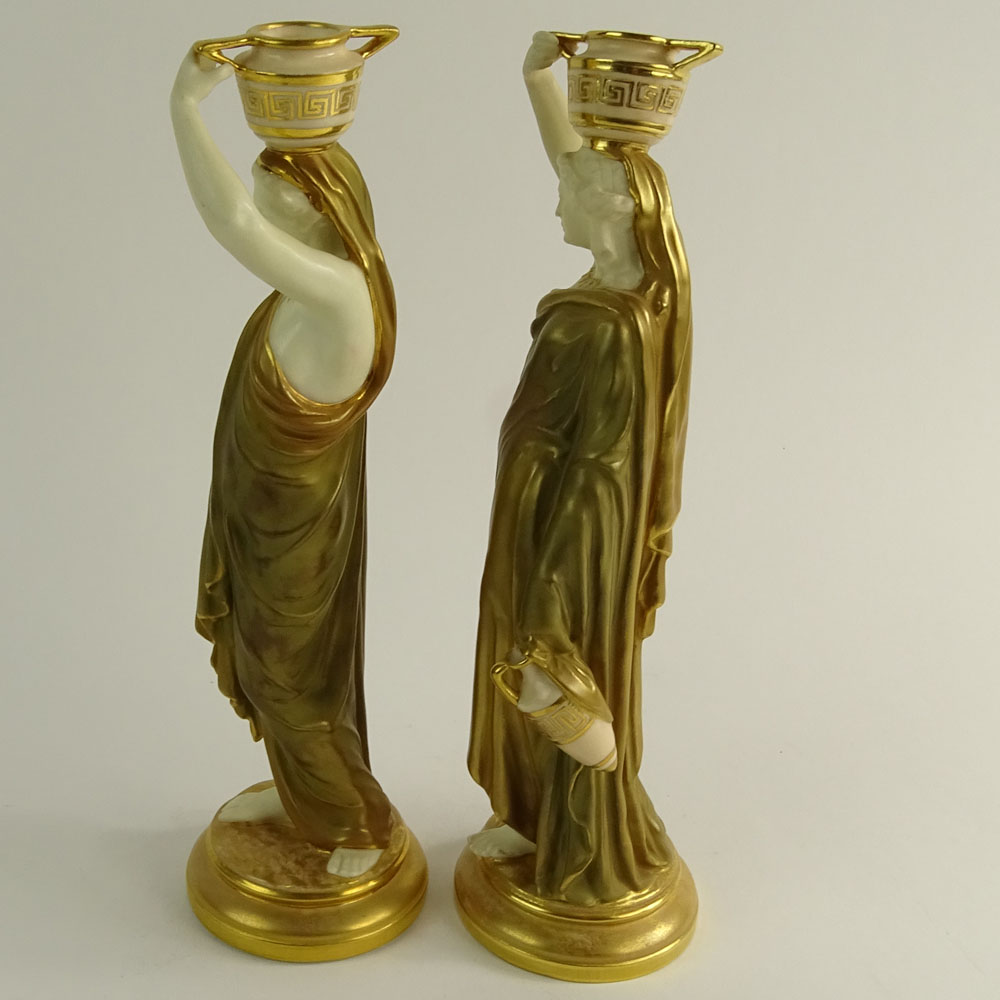 Pair of Royal Worcester Classical Figures.
