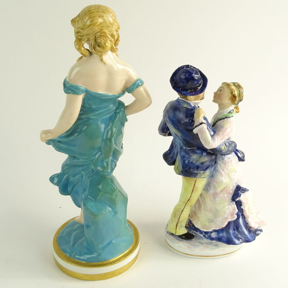 Collection of Two (2) Royal Worcester Porcelain Figurines. Includes "Marguerite and Don Pedro" 