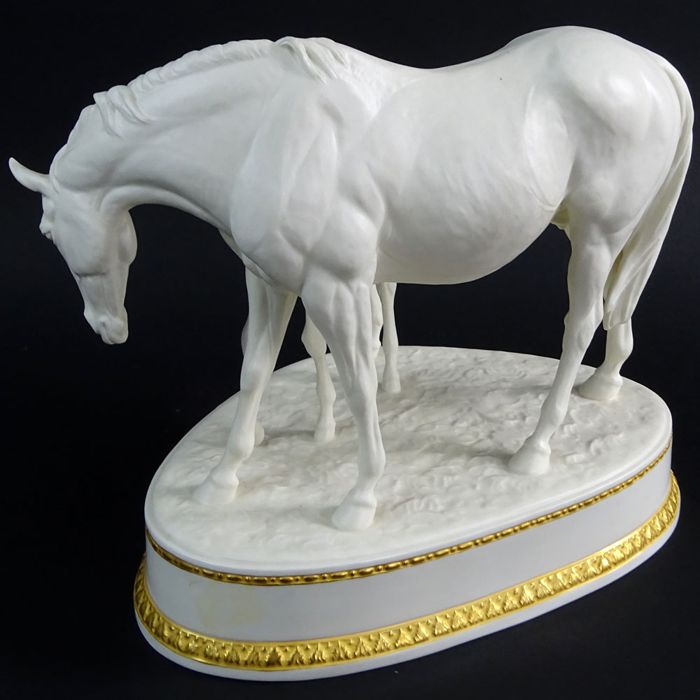 Royal Worcester Bisque Horse Group "Princess Grace and Foal".