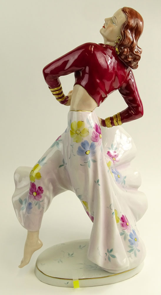 Large Royal Dux Porcelain Figurine "Spanish Dancer" 
