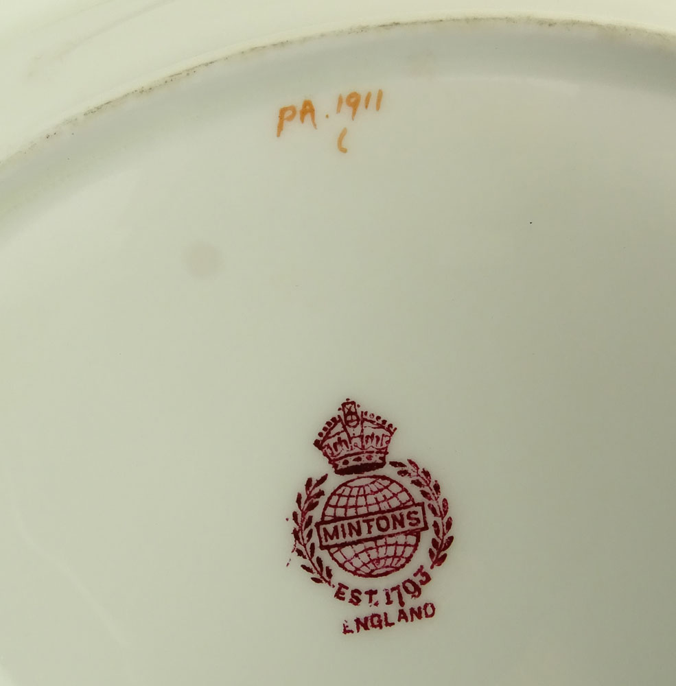 Collection of Six (6) Mintons Porcelain Hand Painted Scenic Cabinet Plates.