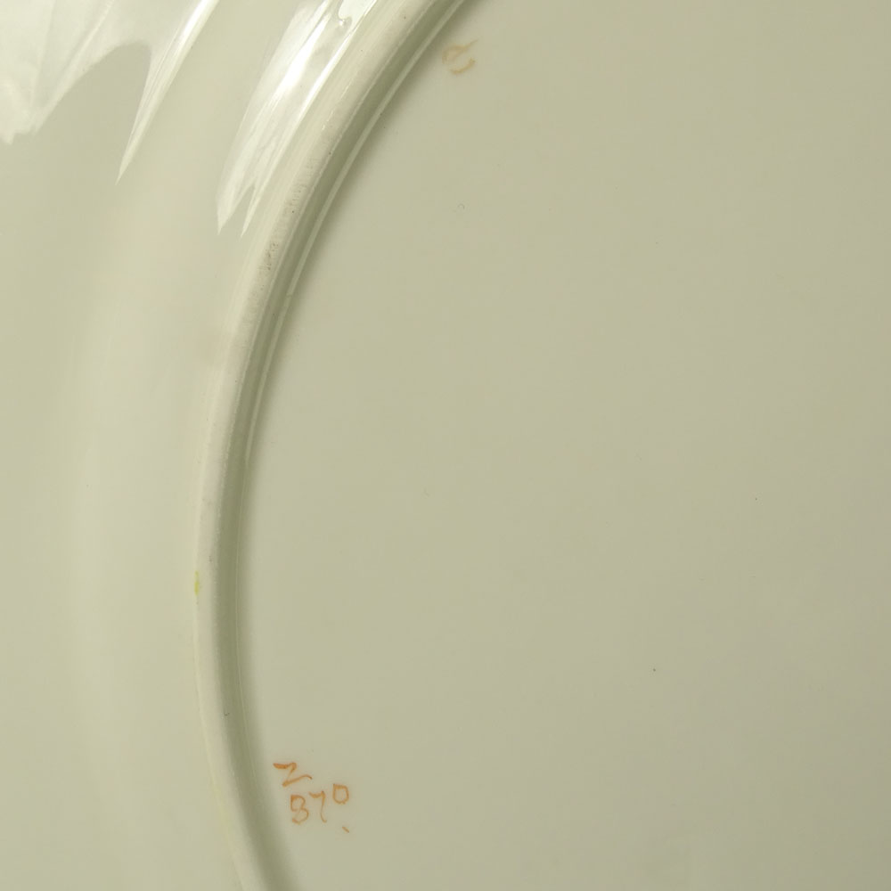 Collection of Four (4) Royal Worcester Porcelain Hand Painted Scenic Cabinet Plates.