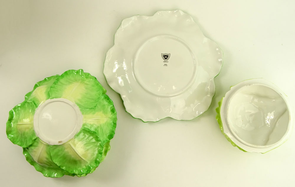 Mottehedeh Large Cabbage Tureen With Underplate. Signed.
